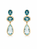 Ocean Mist Aquamarine & Diamond Earrings