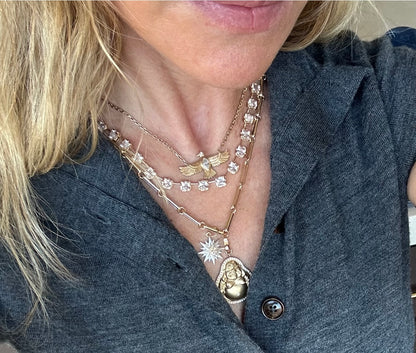 Frankie White Topaz Tennis Necklace