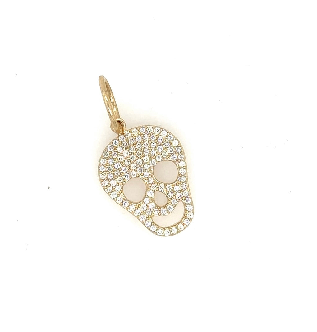 Pave Diamond Skull Pendant