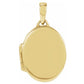 14k Yellow Gold Oval Locket