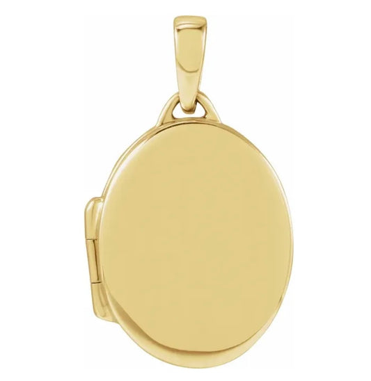 14k Yellow Gold Oval Locket