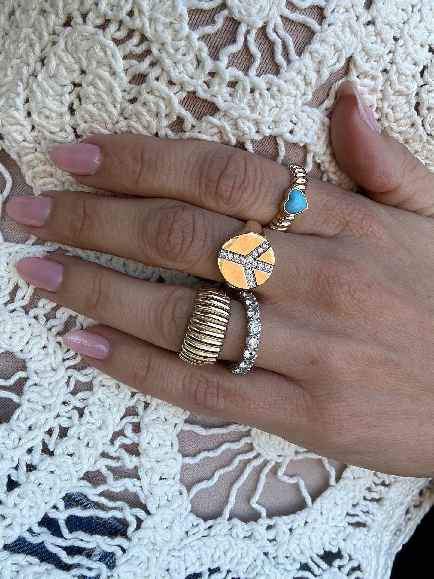 Gold Cable Band Ring