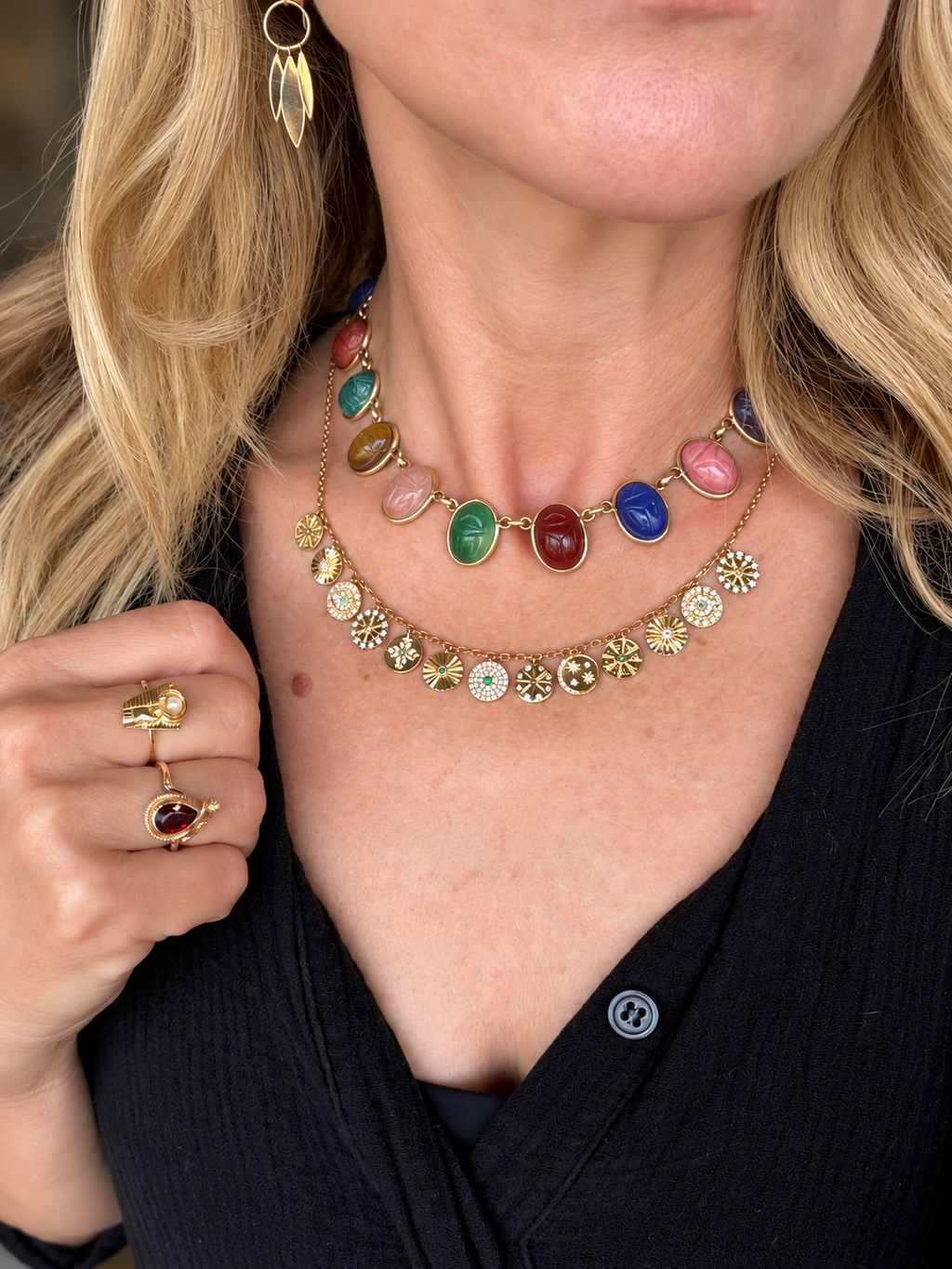 Vintage 1960s-70s Scarab Necklace