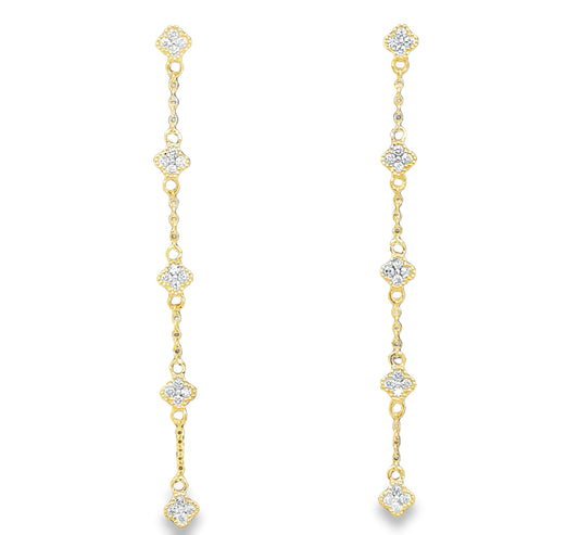 Diamond Quatrefoil Earrings