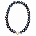 Peacock Freshwater Pearl Necklace with 14k Gold Clasp