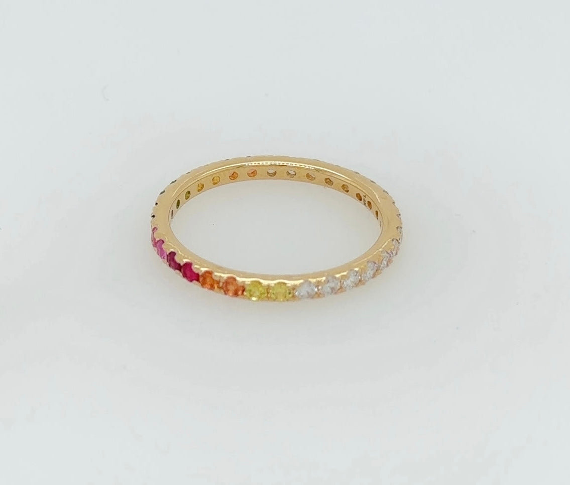Sienna Diamond & Rainbow Eternity Ring