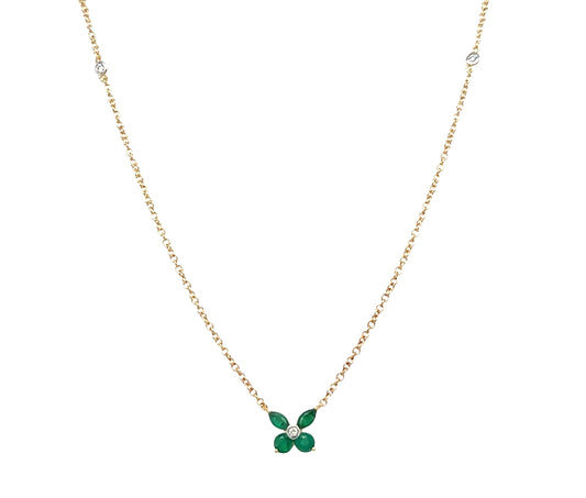 Butterfly Dainty Gemstone Necklace