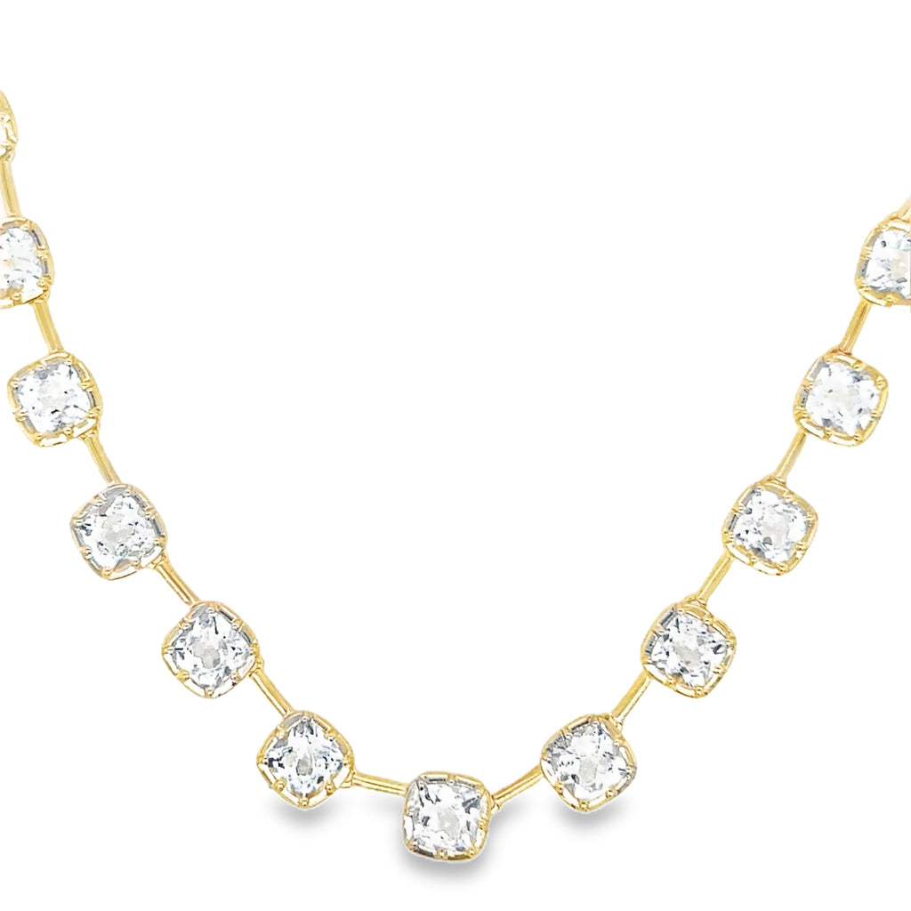 Frankie White Topaz Tennis Necklace