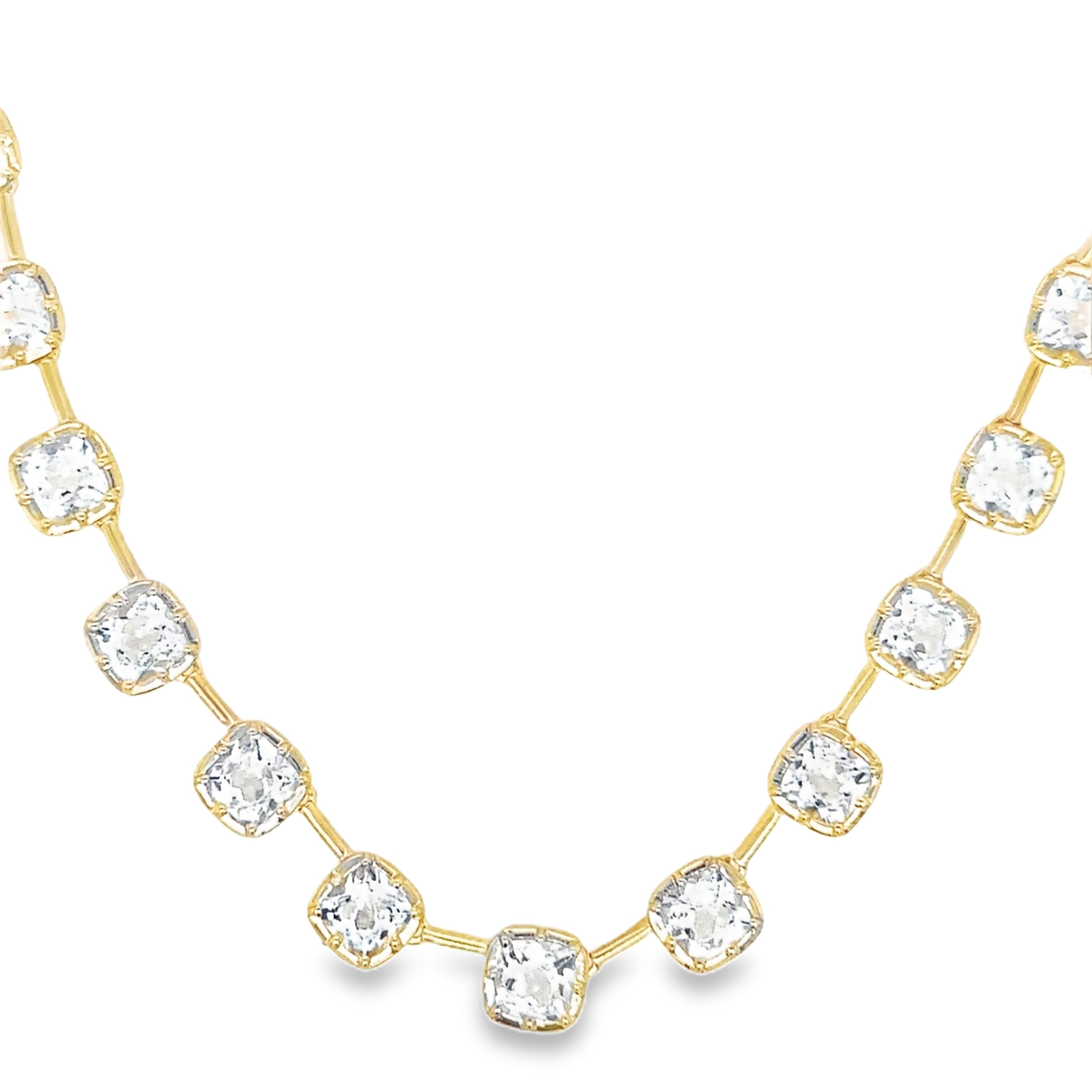 Frankie White Topaz Tennis Necklace