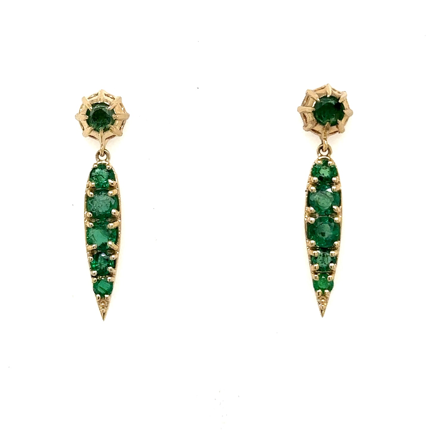 Emerald Spear Earrings