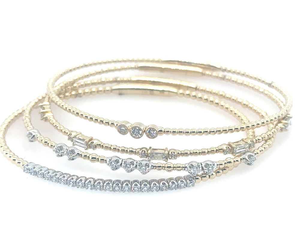Addie Diamond & Gold Flexi Bracelet