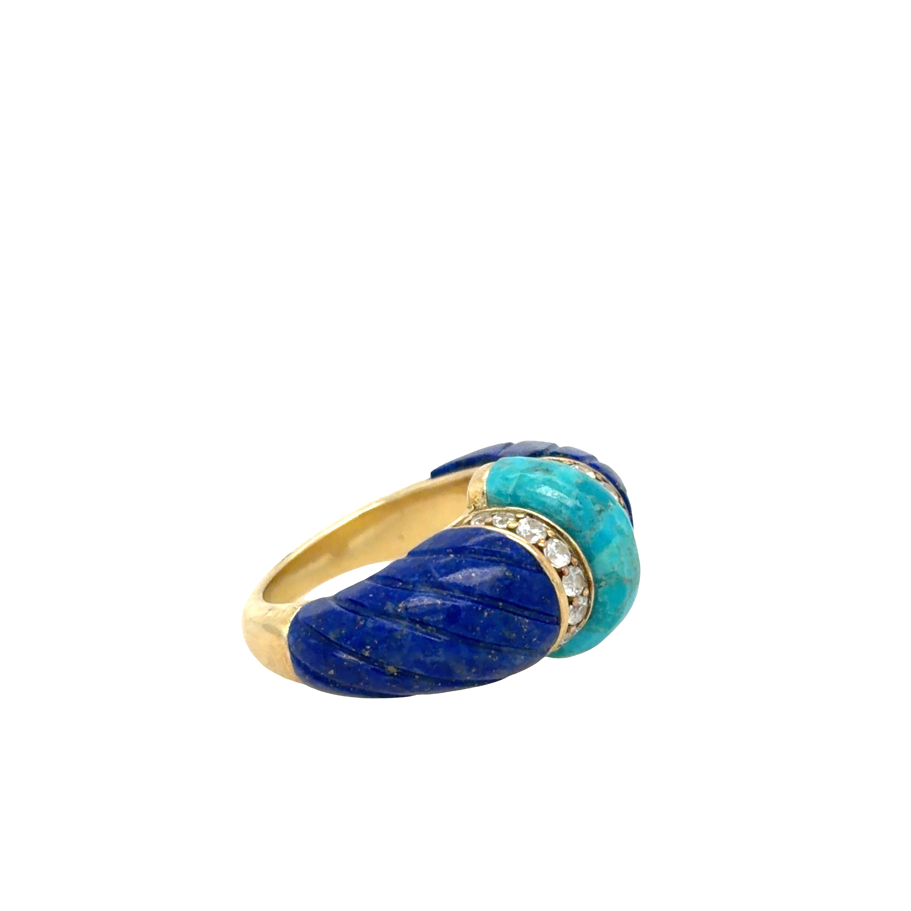 One of a Kind Turquoise & Lapis Ring