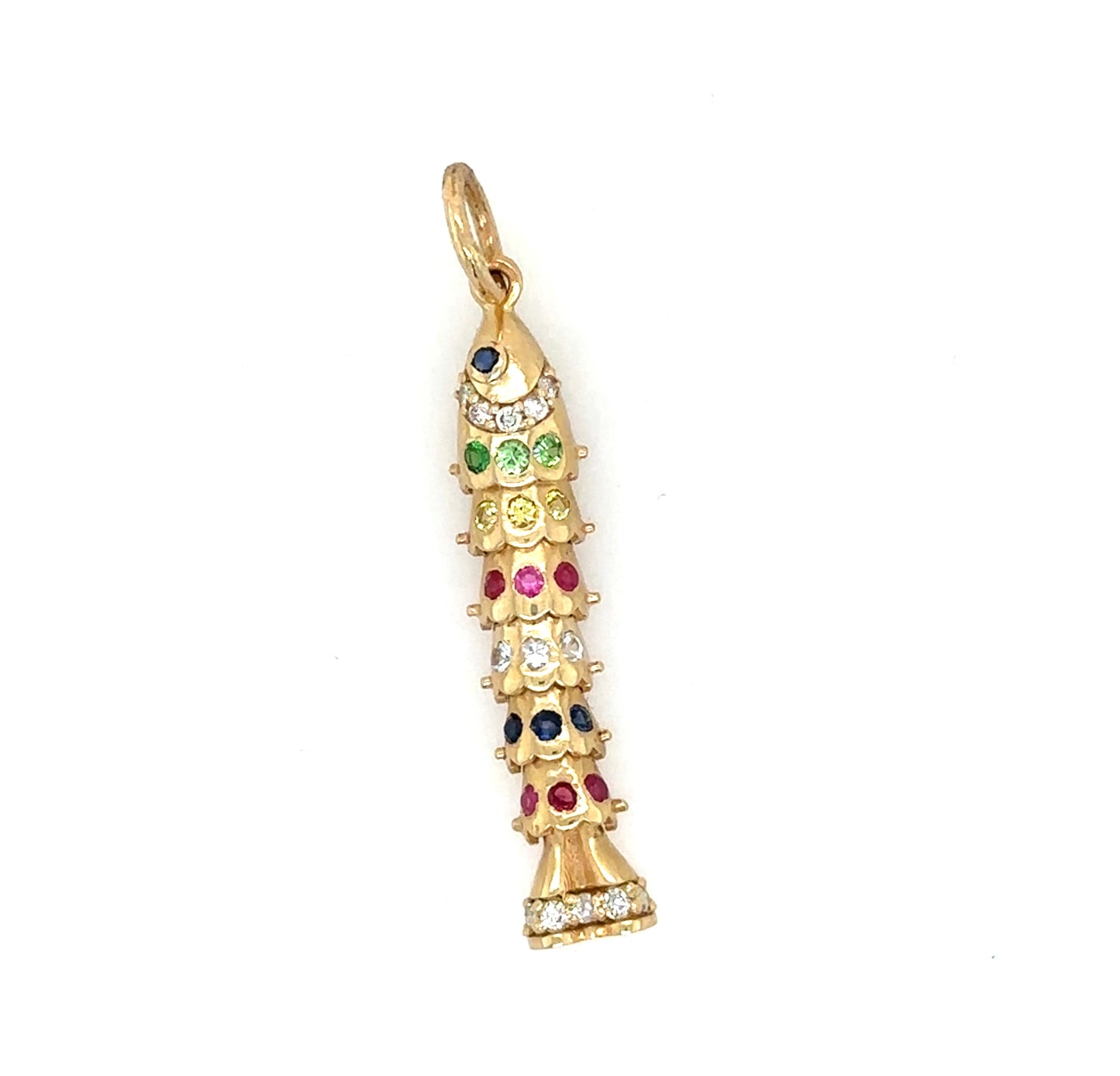 Gina Multi Color Sapphire Fish Pendant