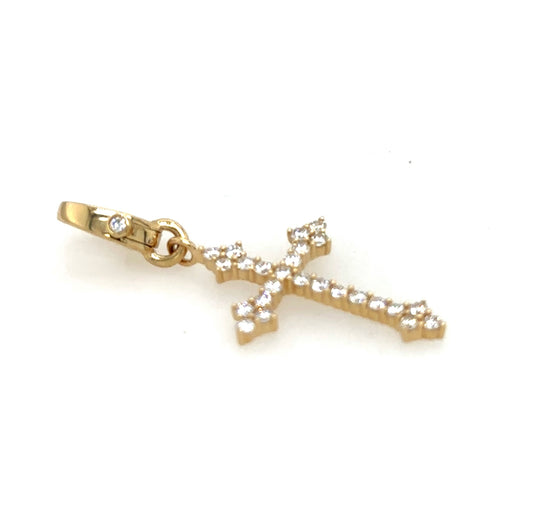 Monica Diamond Cross Enhancer Pendant