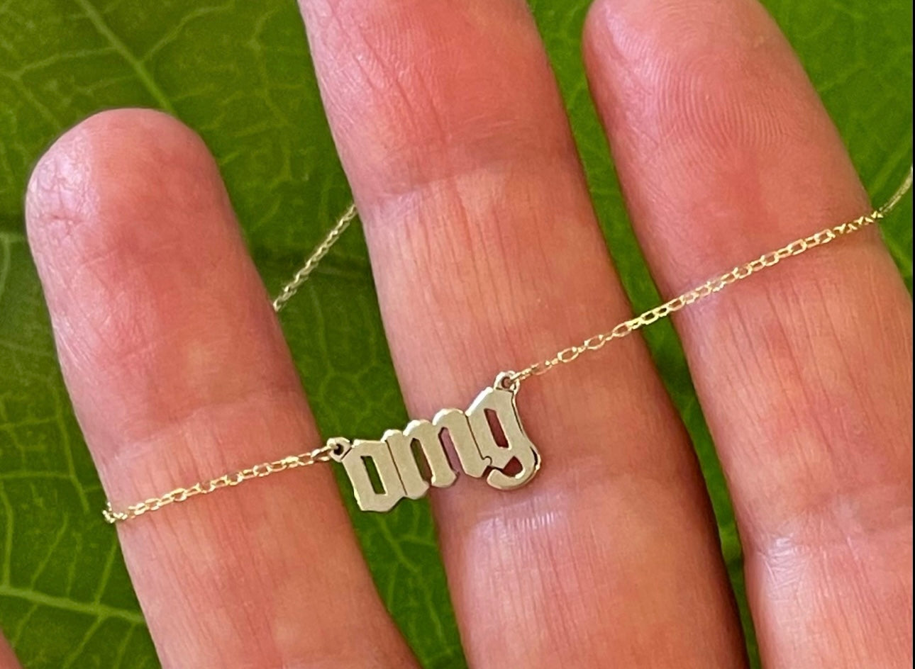 omg Script Necklace