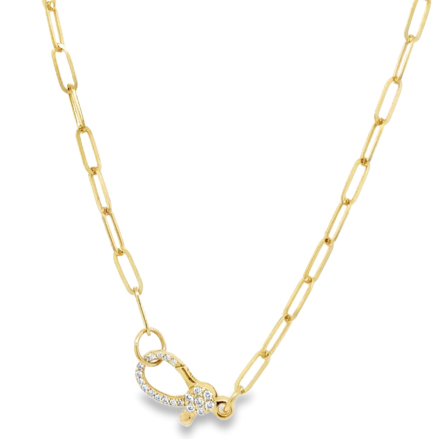 Adina Diamond Paperclip Necklace