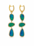 Ocean Fire Opal Earrings