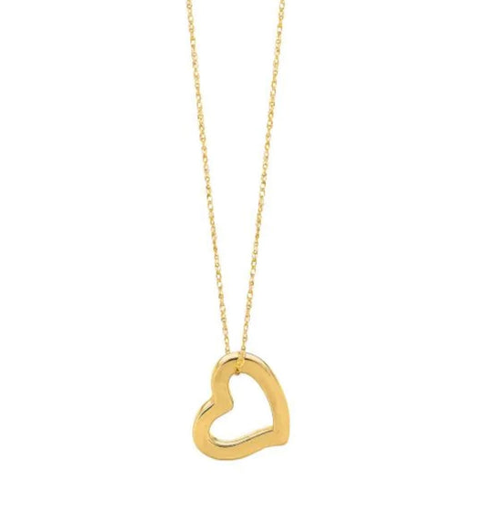 Golden Open Heart Necklace