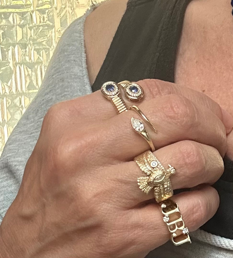 Arlene Gold & Diamond Snake Ring