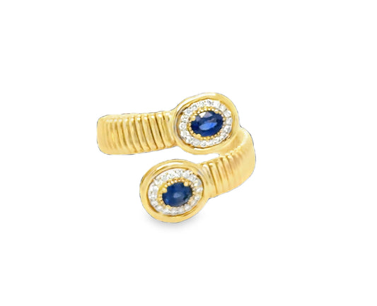 Ava Sapphire Bypass Ring