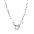 Sterling Silver With Diamond Clasp