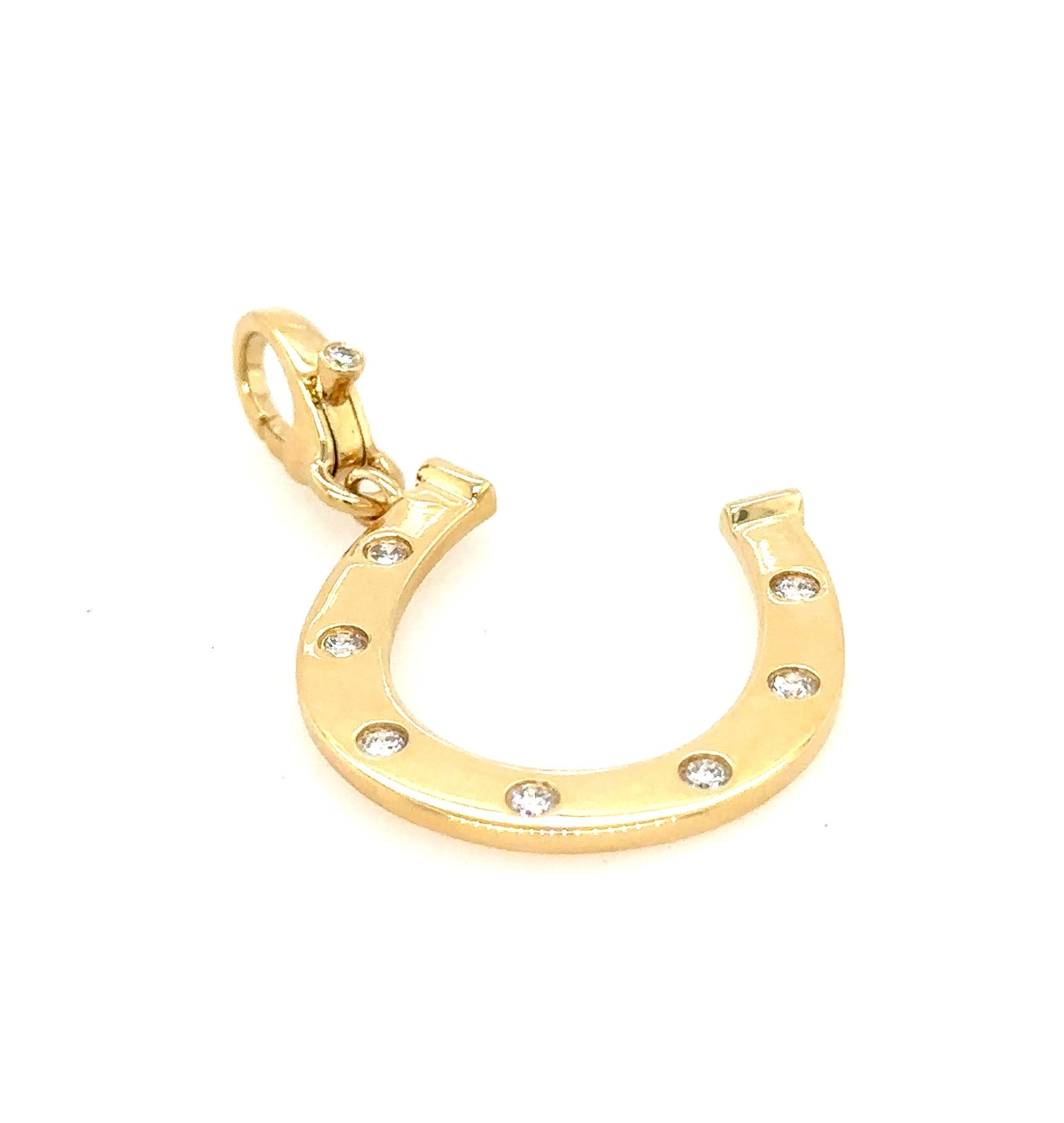 Lucky Strike Diamond Horseshoe Enhancer Pendant