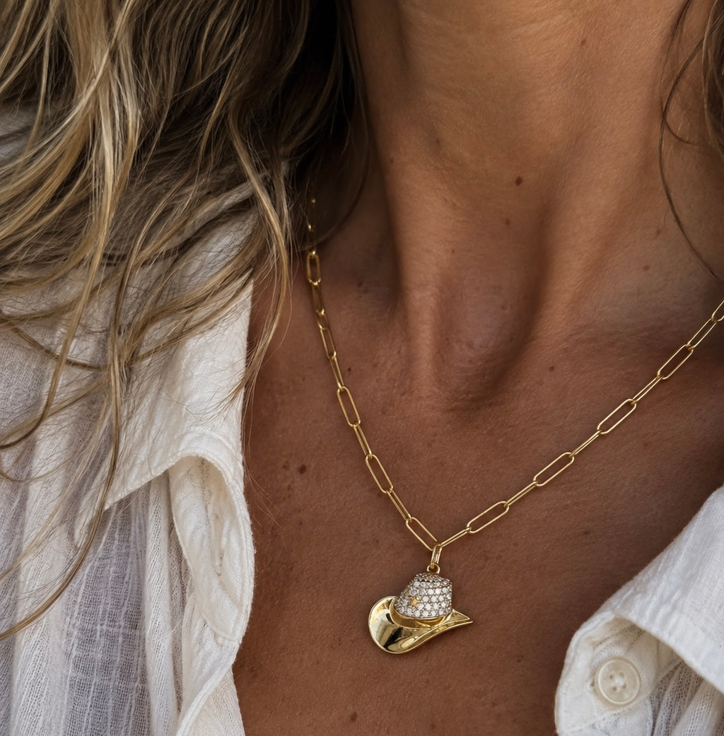 Blaze & Brim Diamond Cowboy Hat Pendant