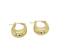 14K Yellow Gold Puffy Huggie Earrings