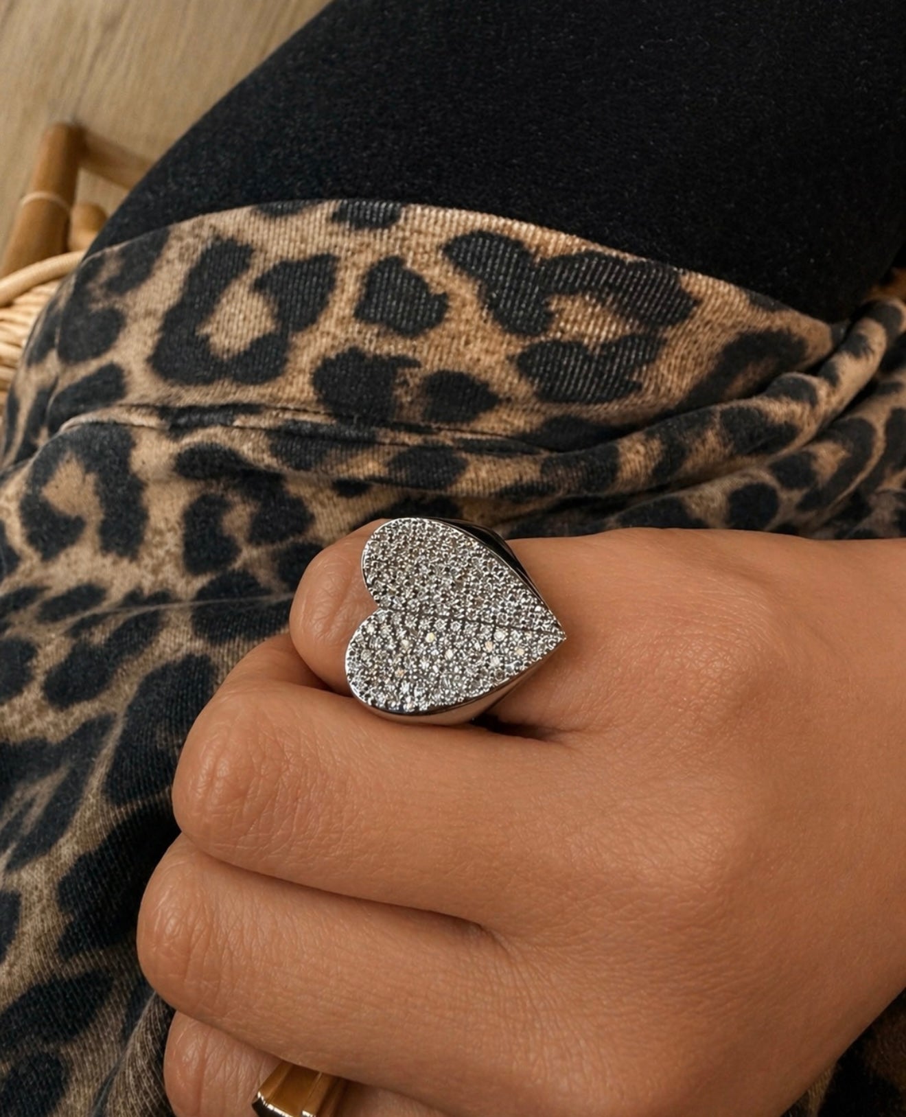 Sterling Silver Diamond Pinky Ring