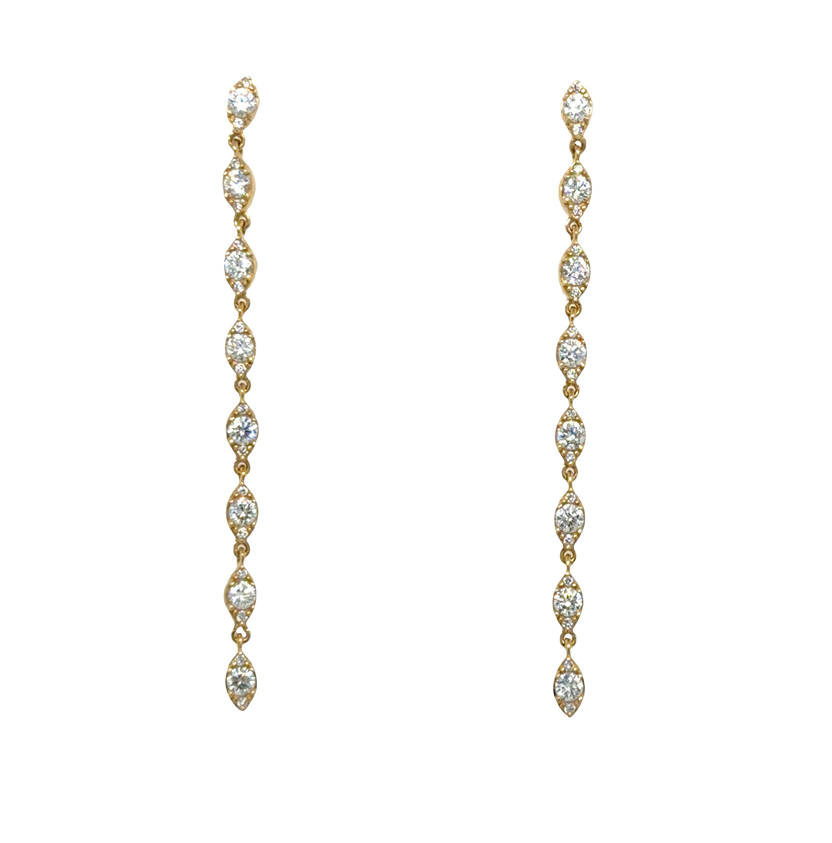 14k Cascade Diamond Earrings