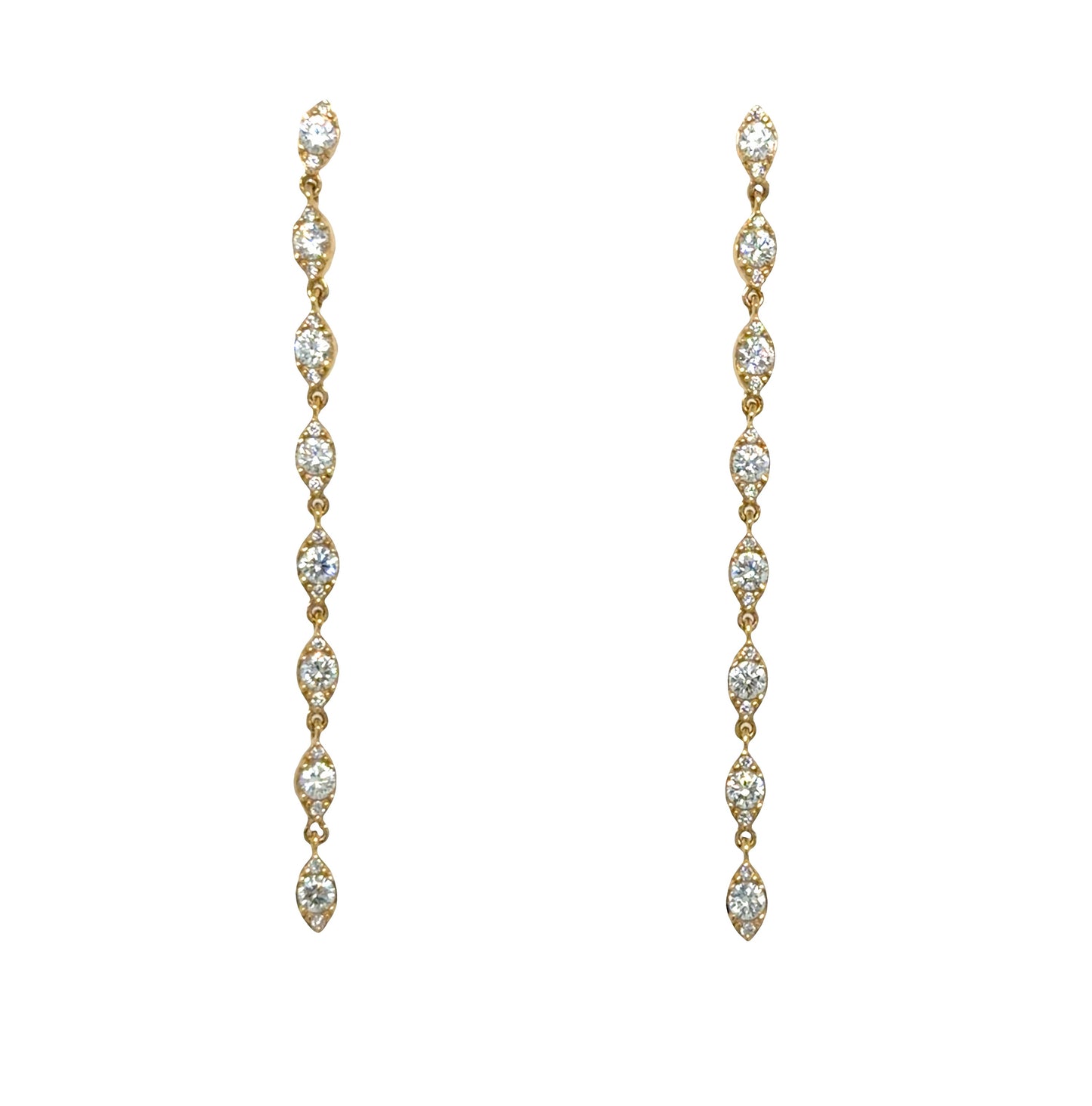 14k Cascade Diamond Earrings