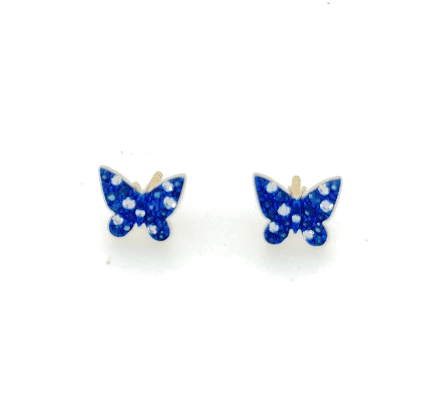 Olina Gemstone and Gold Butterfly Stud Earrings