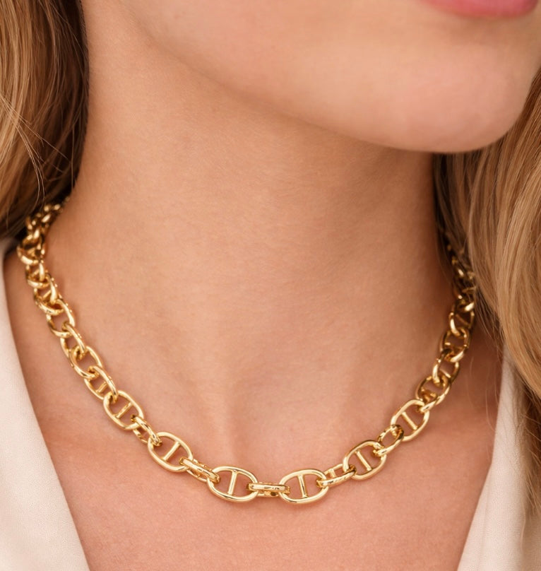 14K Yellow Gold Horsebit Chain