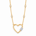 14k heart lock necklace