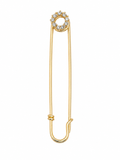 Vintage Parisian Crystal Safety Pin Brooch