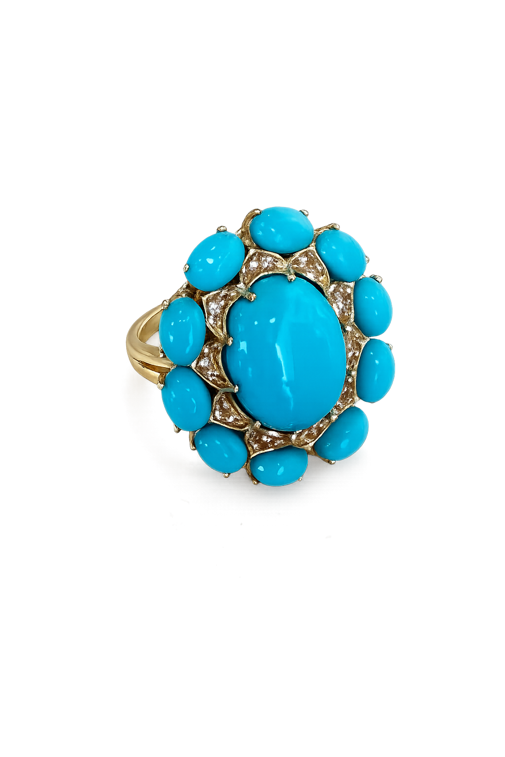 Maris Turquoise & White Topaz Ring