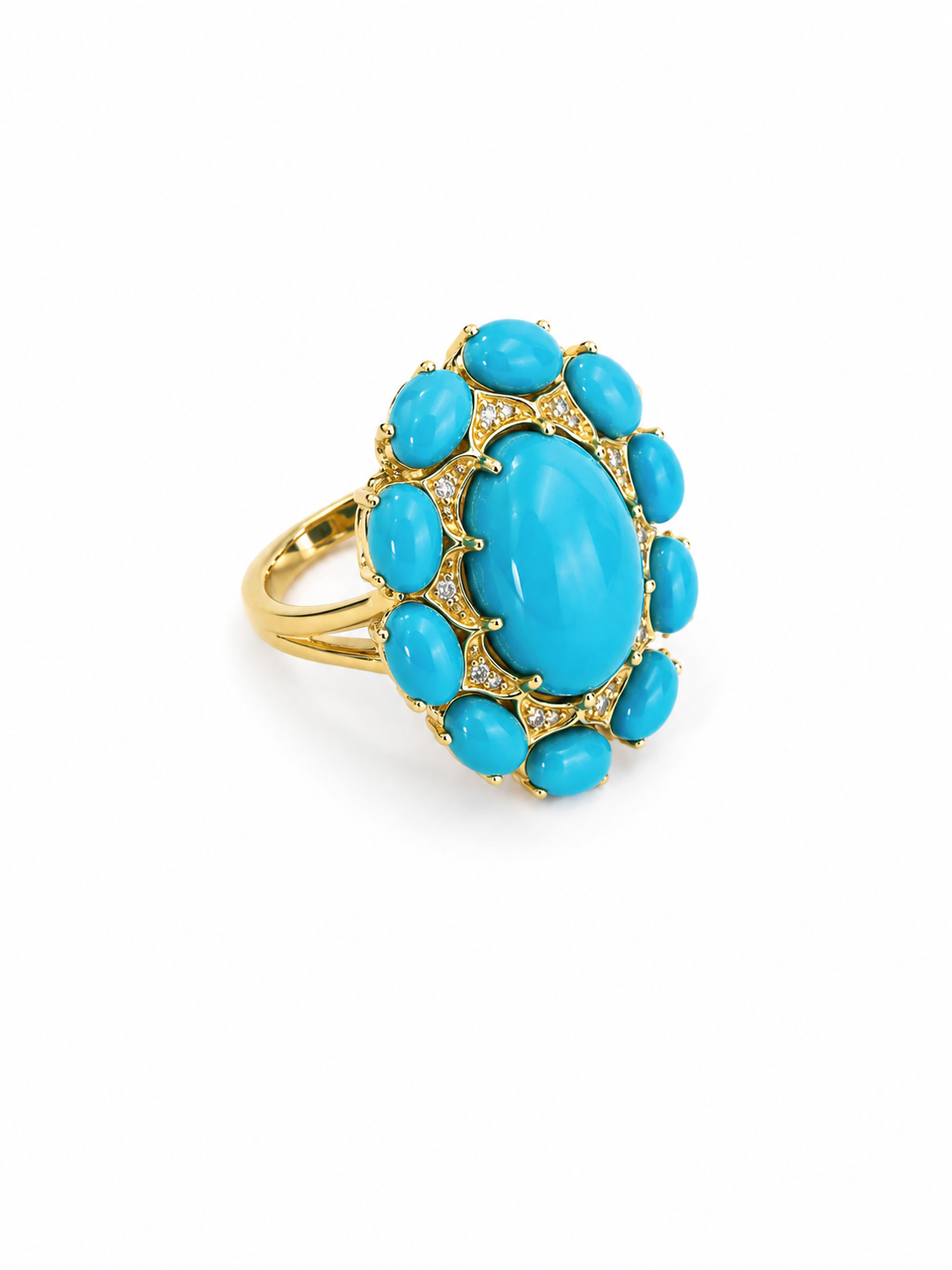 Maris Turquoise & White Topaz Ring