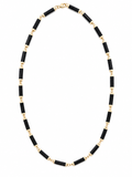 14k Onyx Cylinder Necklace
