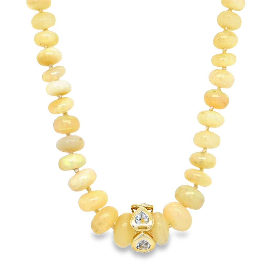 14k Honey Ethiopian Opal Necklace