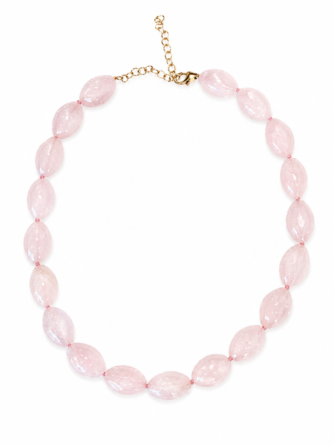 Rose Quartz Bead Necklace