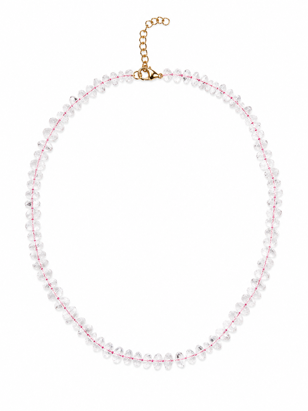 Morganite Bead Necklace