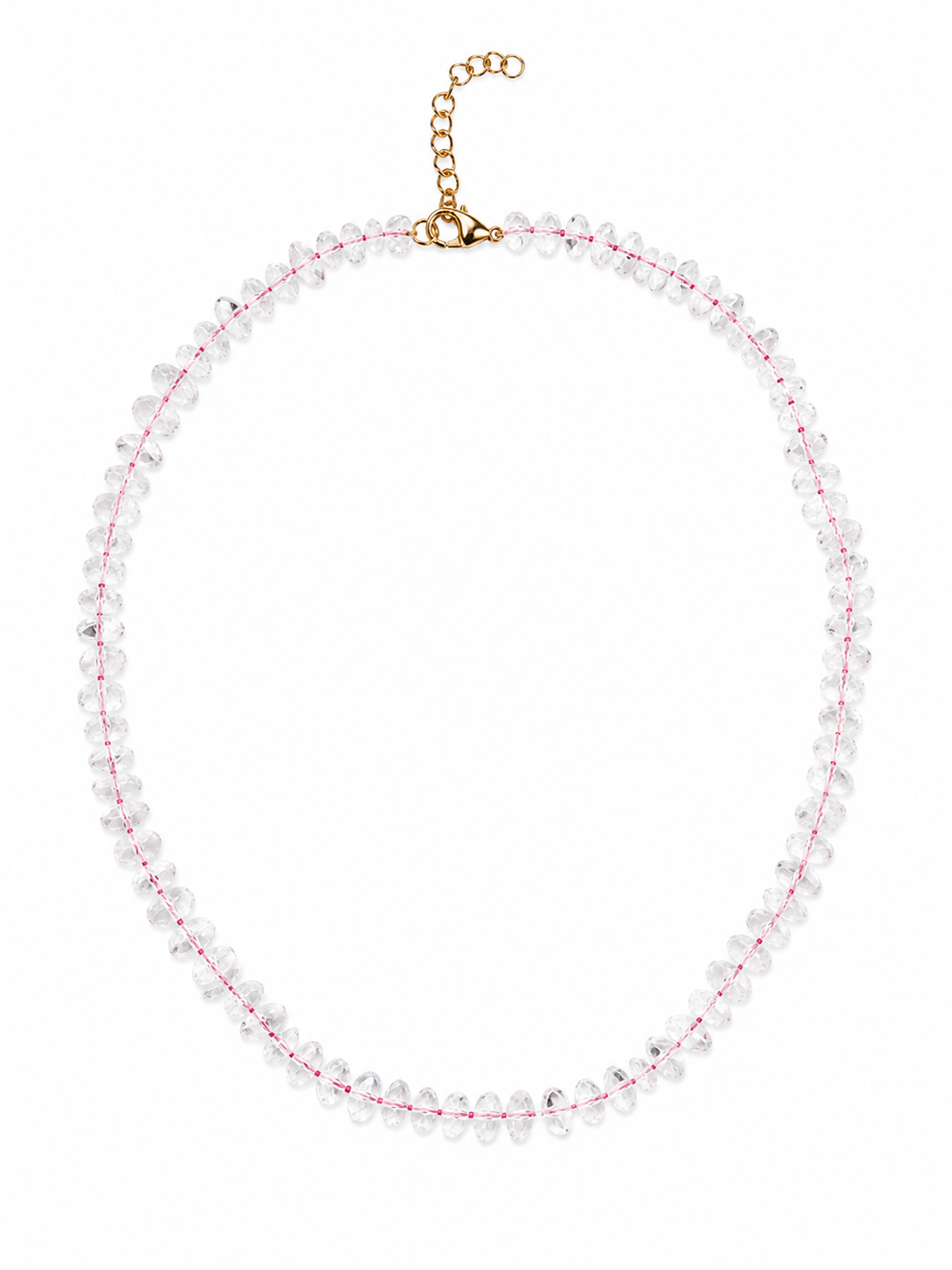 Morganite Bead Necklace