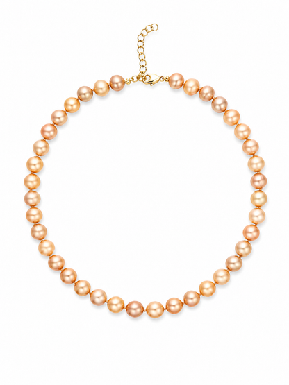 Golden Fresh Water Pearl Necklace