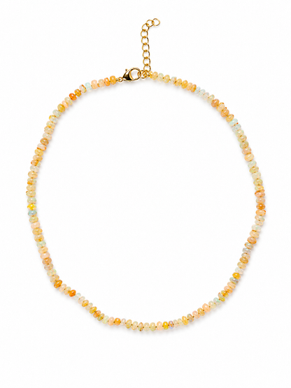 Yellow Ethiopian Bead Necklace