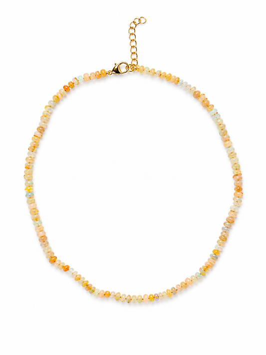 Yellow Ethiopian Bead Necklace