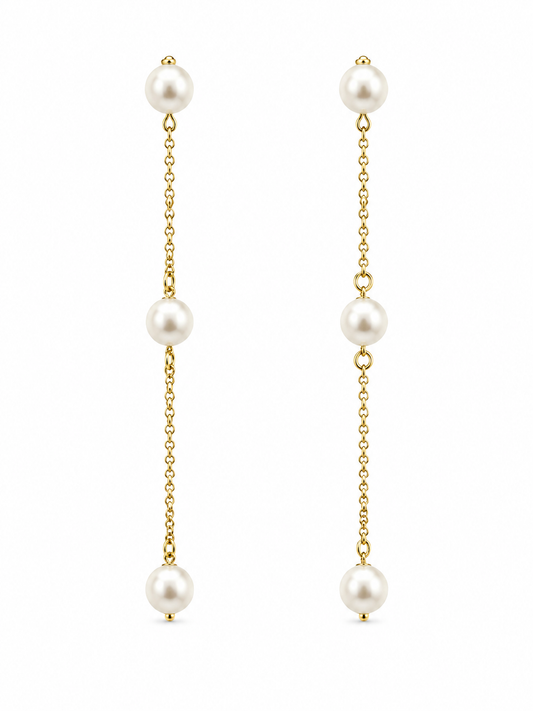 14k Pearl Drop Earrings