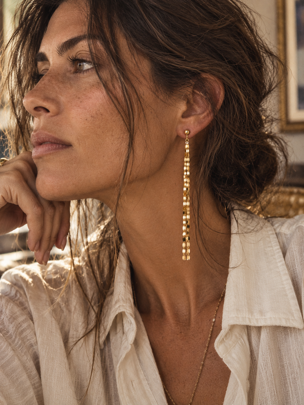 Vintage Golden Hour Fringe Earrings