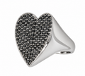 Sterling Silver Diamond Pinky Ring