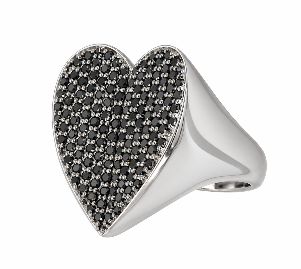 Sterling Silver Diamond Pinky Ring