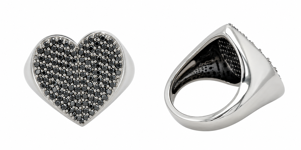 Sterling Silver Diamond Pinky Ring